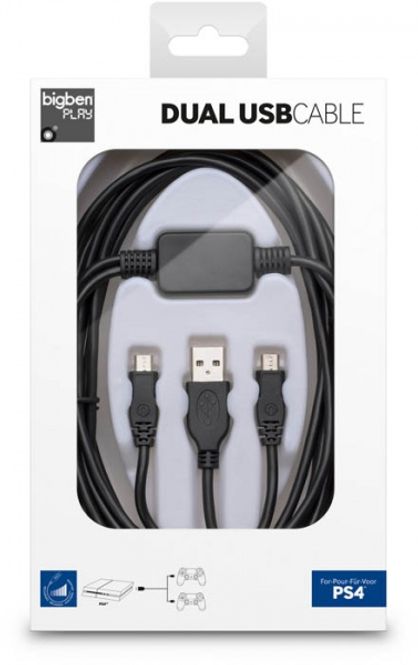 Hovedbilde BigBen Dual USB Cable For Playstation 4