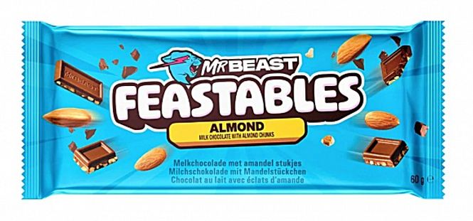 Hovedbilde MrBeast Feastables Milk Almond 60g BF: 13.10.26