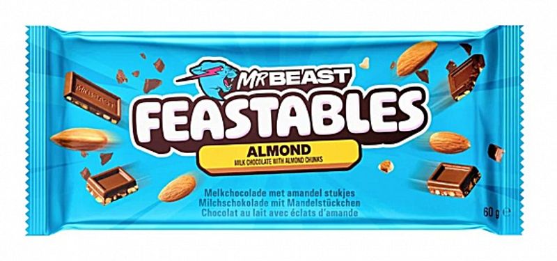MrBeast Feastables Milk Almond 60g