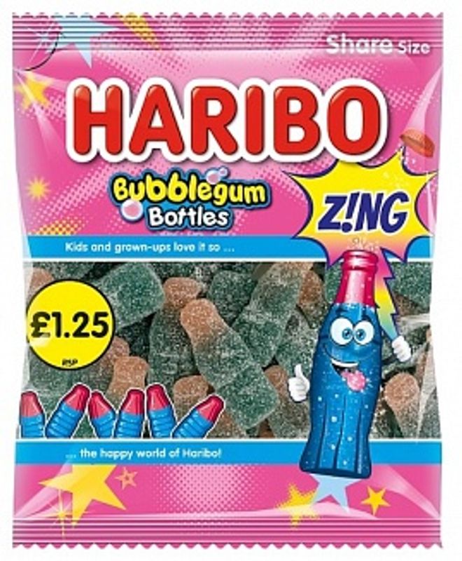 Haribo Bubblegum Bottles Z!ng 140g