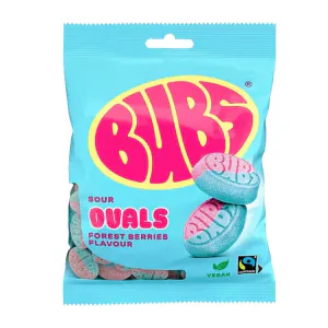 Hovedbilde Bubs Sour Ovals Forrest Berries Flavour 90g